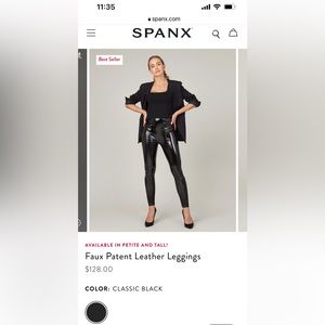 SPANX Faux Patent Leather Leggings, NEW WITH TAGS
